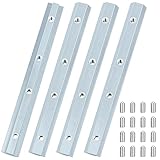4 Stück Streckenverbinder Nut 8 40×40, Yeepeo M6 Aluprofil Verbinder 180mm Profilverbinder, Verzinkter Kohlenstoffstahl Stangenprofil Strebenprofil für 8mm 4040, 4080, 40120