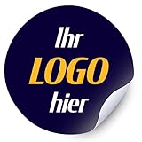 Aufkleber selbst gestalten (60 Stk) - Personalisierte Aufkleber ideal für Unternehmen Logos, Verpackung, Bilder - Wasserfest und spü