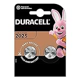 Duracell Specialty 2025 Lithium-Knopfzelle 3 V, 2er-Packung (CR2025 /DL2025) entwickelt für die Verwendung in Schlüsselanhängern, Waagen, Wearables und medizinischen Geräten.