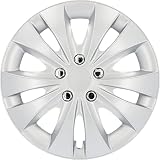 cartrend Radkappen Storm, 16 Zoll, für alle gängigen Stahlfelgen, aus Spezial-ABS-Qualitätskunststoff, schlagfest, zweischichtige Metallic-Lackierung, überlackierbar, silber, 4 Stück