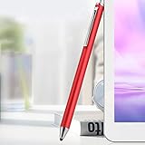 Acouto Touch-Stift, Eingabestift mit Stoffkopf für Smartphones und Tablets Aller Marken (Rot)