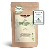 Gerstengras Pulver BIO (500g) | Aus deutschem Anbau | Rohkostqualität | 100% Gerstengraspulver | Rückstandskontrolliert | vom-Achterhof, Antioxidantien