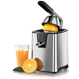 Arendo - elektrische Saftpresse 1000 Watt - Edelstahl Zitruspresse Orangenpresse Entsafter - Hochleistungsmotor - sehr hohe Ergiebigkeit - Edelstahlkegel - BPA frei - Spülmaschinen geeig