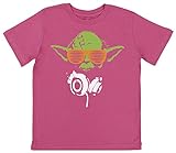 Cool Yoda Kinder - Jungen - Mädchen T-Shirt - Rosa, 7-8 Jahre