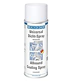 WEICON Universal Dicht-Spray 400 ml | Dichtmittel für den Innen- und Außenbereich | Sprühkunststoff | wasserfest | grau