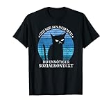 Geh mir aus dem Weg du unnötiger Sozialkontakt Katzen Retro T-Shirt