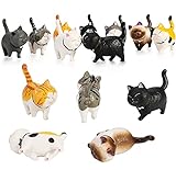 PHOGARY 9 STÜCKE Realistische Katzenfiguren, Lehrreich Kitty Figuren Spielzeug-Set, Kätzchen Ostereier Kuchendeckel Weihnachtsgeburtstagsgeschenk für Kinder Jungen Mädchen Kinder Katzenliebhaber