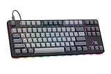 Drop CTRL High-Profile Mechanische Tastatur — Tenkeyless TKL (87 Tasten) Gaming-Tastatur, Hot-Swap-Schalter, programmierbar, hintergrundbeleuchtete RGB-LED, USB-C, Aluminium (Schwarz, Halo Clear)