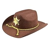 Boland 04388 - Hut Sheriff, Kopfbedeckung, Cowboy-Hut, Wilder Westen, Deputy, Kostüm, Karneval, Mottoparty