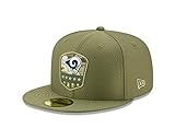 New Era Los Angeles Rams 59fifty Basecap - On Field 2019 Salute to Service - Olive - 7 1/4-58cm (L)