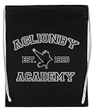 Hopestly Aglionby Academy High School Wiederverwendbare Sportreisetasche aus Baumwolle Reusable Sport Bag Cotton Black