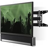 Flexson Voll bewegliche Wandhalterung für TV und Sonos Beam oder Playbar, Schwarz, FLXBCM651021