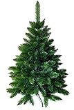 Weihnachtsbaum künstlich 120 cm –TESTSIEGER - Dichte Zweige, einfacher Aufbau, Made in EU - Authentischer Christbaum mit Metallständer – Edle Nordmanntanne - Exklusiver Tannenbaum von Pure Living
