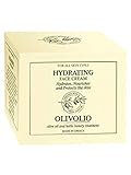 OLIVOLIO Feuchtigkeitscreme / Gesichtscreme mit 86% natürlichen Inhaltsstoffen und 100% Bio extra natives Olivenöl / Hyaluronsäure - ohne Mineralöl und Parabene - 50 ml
