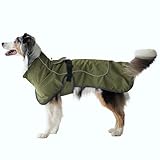DOGOPAL Hundemantel Wasserdicht | Wintermantel & Hunderegenmantel mit Fleecefutter, Reflektierend und Winddicht, Regenmantel Hund für Kleine, Mittlere und Große Hunde, Perfekt für Kaltes Wetter (60)