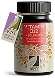 VITAMIN B12 hochdosiert - 365 Tabletten mit 500µg Vit B12 + FOLSÄURE 200µg pro Tablette - mit Methylcobalamin, Adenosylcobalamin & Hydroxocobalamin Vit. B12 - laborgeprüft mit Zertifikat - 100% veg