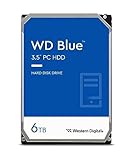 WD Blue 6 TB, 3,5 Zoll (interne HDD, hohe Zuverlässigkeit, SATA 6 Gbit/s-Schnittstelle, 256 MB Cache, WD F.I.T. Lab-zertifizierte Kompatibilität mit vielen Computern)