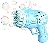 XXBSDG Gatling Bubble Gun Machine 23 Hole for Kids with Light ,Bubble Blower for Bubble Blaster Party Favors, Summer Toy, Outdoors Activity, Easter, Birthday Gift (Blue)