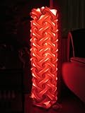 Stehlampe Höhe 90 cm, Ø 30 cm, Lichtsäule mit LED Farbwechsler FERTIG ZUSAMMEN GEBAUT , Design-MS-Royal Germany - 90-L- Rot