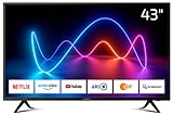 DYON Movie Smart 43 XT 108 cm (43 Zoll) Fernseher (Full-HD Smart TV, HD Triple Tuner (DVB-C/-S2/-T2), Prime Video, Netflix & HbbTV)