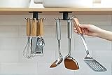 N-A Küchenutensilienhalter, 360 ° drehbar, stark, selbstklebend, für die Küche, für Bad und Küche (2 Stück)