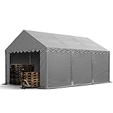 TOOLPORT Lagerzelt 3x6 m Zelthalle Unterstand Weidezelt PVC Plane 700 N wasserdicht in g