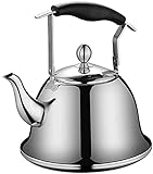 SGSG Teekanne|Teekannen für Herdplatte|Teekessel|Pfeifender Teekessel|Edelstahl-Teekessel | Kapazität 3L| Haushalt| Geeignet für Verschiedene Öfen