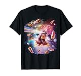 Outer Space Pizza Cat - Rainbow Laser, Taco, Burrito T-Shirt
