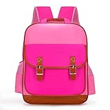 Schultaschen Kindergarten Grundschüler Jungen und Mädchen Schule Nachhilfe Klassen Kindertaschen 42 x 32 x 13cm rosa
