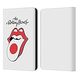 Head Case Designs Offizielle The Rolling Stones Japan Internationale Lecken 1 Leder Brieftaschen Handyhülle Hülle Huelle kompatibel mit Kindle Paperwhite 5 (2021)