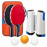 Baozun Tischtennisschläger Tischtennis Set mit 2 Schläger und 3 Bällen, 1 Tasche Tischtennis-Schläger