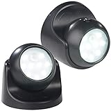 Luminea Taschenlampe, rund: 2er-Set kabellose LED-Strahler, Bewegungssensor, Versandrückläufer (Beleuchtung ohne Kabel, Lichtspots ohne Kabel)