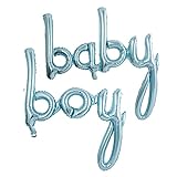 Baby Boy Folienballon Blau Conjoined Script Letter Ballons Banner für Baby luftballons Shower Geburtstag Party Dekoration