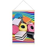 Magnetischer Naturholz-Rahmen, Poster, Lakritz, Süßigkeit, Regenbogen, Wandbehang, Kunstdruck, für Schlafzimmer, Wohnzimmer, Küche, Büro, 39,9 x 60,9 cm