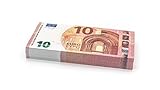Cashbricks 100 x €10 Euro Spielgeld Scheine - verkleinert - 75% Größe