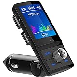 Symbiamo BC45 Auto FM Transmitter MP3-Player Drahtloses Dual USB Auto LadegeräT 1,8 Zoll LCD-Farbbildschirm-Audio EmpfäNger