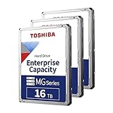 Toshiba MG08ACA16TE 48 TB Enterprise Desktop-Festplatte (16 TB x 3) - SATA 6,0 Gb/s, 7200 U/min, 512 MB Cache, 512e, 3,5 Zoll interne HDD