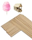 200 Stück Zuckerwatte Stäbe Rund 30cm x 0.4cm,Zuckerwattestäbe Rund,Rundstab für Zuckerwattemaschine Zubehör,Natürliches Bambus Holz,Holzstäbe zum Basteln für Holzarbeiten,Kunstprojekte & DIY