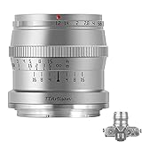 TTARTISAN 50mm F1.2 Objektiv APS-C MF für Fuji X Mount Kameras X-A1 X-A10 X-M1 X-M2 X-H1 X-T1 X-T10 X-T2 X-T20 X-T3 X-T4 X- T100 X-T200 X-T30 X-PR01 XS10 und mehr（Silber）