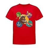 Spreadshirt Der Grüffelo Maus Eule Fuchs Schlange Freunde Kinder T-Shirt, 98/104 (3-4 Jahre), Rot