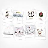PICKMOTION Set 1mit 8 Foto-Post-Karten Weihnachten, Instagram-Fotografen-Weihnachts-Karten, handgemachte Grußkarten, lustige Sprüche & Motive X-Mas, Christmas-Cards, BPK-0101