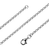 Avesano Klassische Damen Halskette Erbskette 2,2mm Breite in 925er Sterling Silber mit Karabinerverschluss, Collier Silberkette ohne Anhänger für Frauen, Länge 42cm-100cm, 101012-045