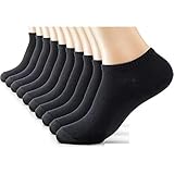 10 Paar Socken - Sneaker Socken, Herren & Damen soft Baumwolle (DE/NL/SE/PL, Numerisch, 44, 47, Regular, Tall, Schwarz)