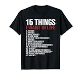 15 Dinge, Die Ich Mir In Meinem Leben Will - Pferde Reiter T-Shirt