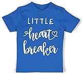 Statement Sprüche Baby - Little Heart Breaker weiß - 1/3 Monate - Royalblau - BZ02_Baby_Shirt - BZ02 - Baby Shirt für Mädchen und Jungen