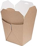 ECOCLEO® Eco Take Away Döner Box | Kebab food to go Box mit Klappdeckel | Asia To Go Verpackung | Isolierbox für Essen fettbeständig aus Pappe | 50 Stück | Pappboxen Container 700ml