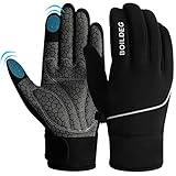 boildeg Fahrradhandschuhe Radsporthandschuhe rutschfeste und Stoßdämpfende Mountainbike Handschuhe mit Signalfarbe geeiget Unisex Herren D