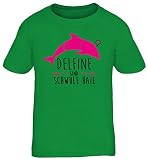 Shirtstreet24, Delfine sind Schwule Haie, Kids Kinder Fun T-Shirt Funshirt, Größe: 110/116,Kelly G