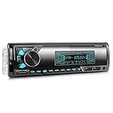 XOMAX XM-R278 Autoradio mit FM RDS, Bluetooth Freisprecheinrichtung, USB, SD, MP3, AUX-IN, 1 DIN