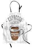 Grillschürze Espresso Design for Coffee Lovers Cup Coffein Curvy Frame Motive Küchenschürze Mode Malschürze Für Geschenke Gastronomie Männer 52X72Cm